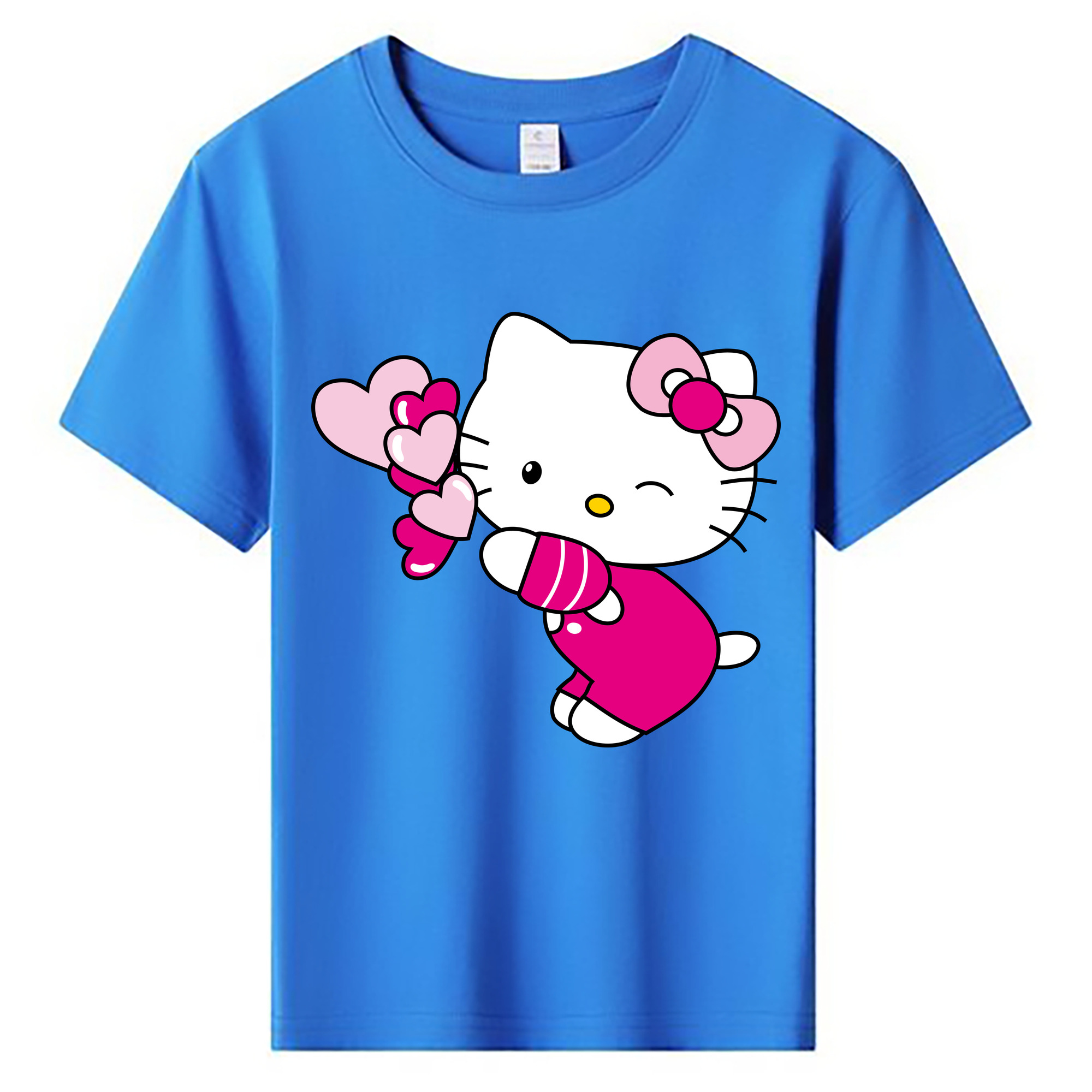 （画像用） Hello Kitty ハローキティ 綿100％キッズTシャツ（フロントプリント）